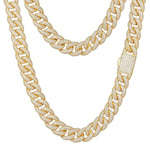 Cuban Beveled Chain Necklace - Ice Dazzle - UltraLux™ Moissanite - Cuban Necklace