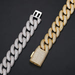 Cuban Beveled Chain Necklace - Ice Dazzle - UltraLux™ Moissanite - Cuban Necklace