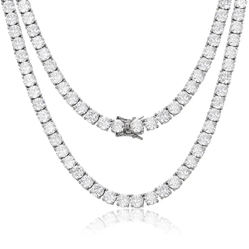 Moissanite Tennis Necklace - 4mm - Ice Dazzle - UltraLux™ Moissanite - Tennis Necklace