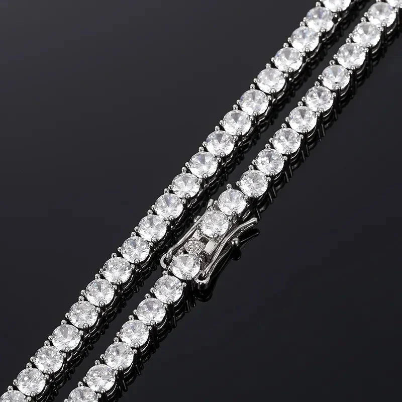 Moissanite Tennis Necklace - 5mm - Ice Dazzle - UltraLux™ Moissanite - Tennis Necklace