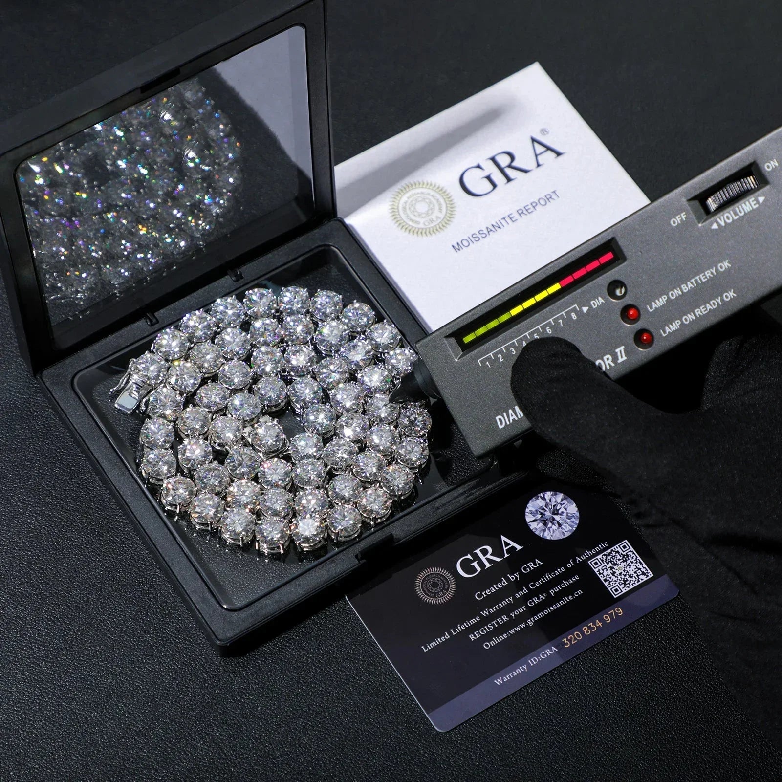 Moissanite Tennis Necklace - 6mm - Ice Dazzle - UltraLux™ Moissanite - Tennis Necklace