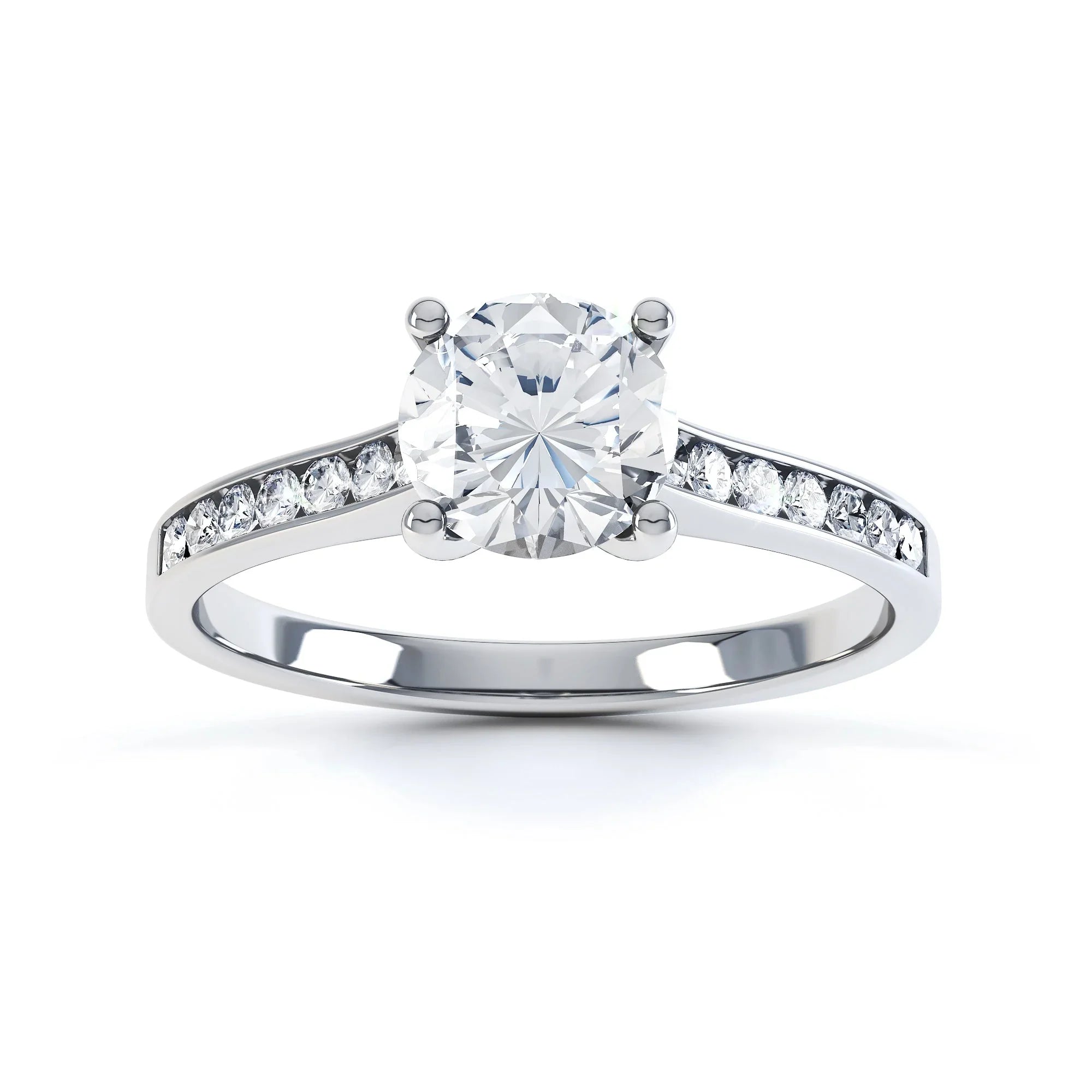 Side Stone Engagement Rings - Ice Dazzle