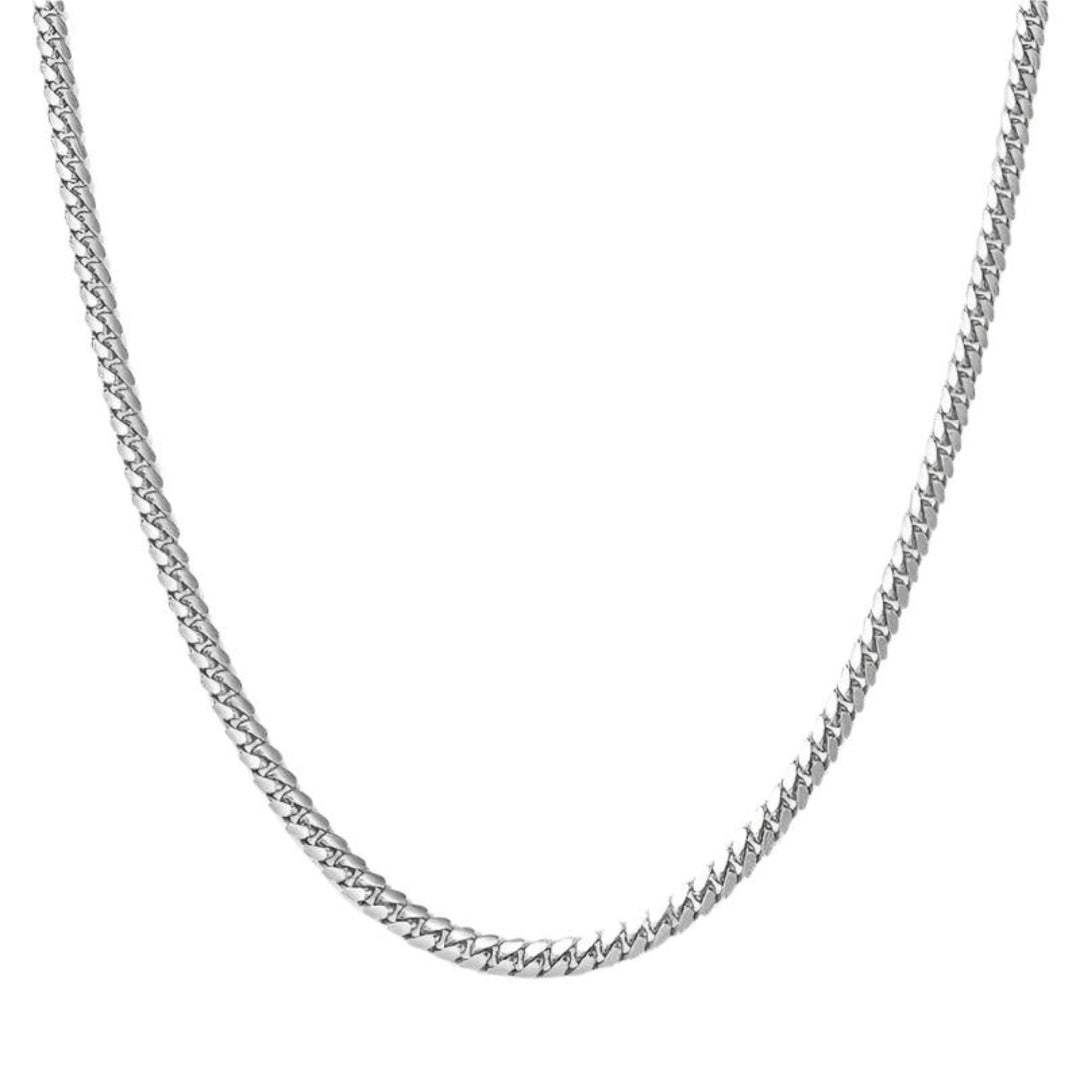 6mm Miami Cuban Link Chain - Sterling Silver - Ice Dazzle