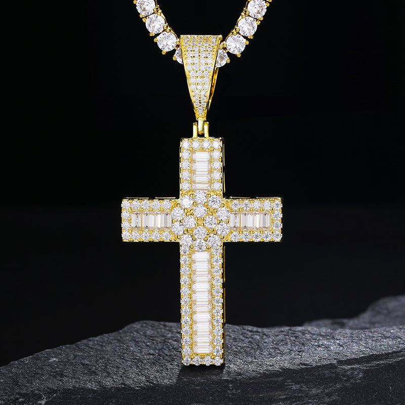 UltraLux™ Divine Brilliance - Baguette Cross Pendant