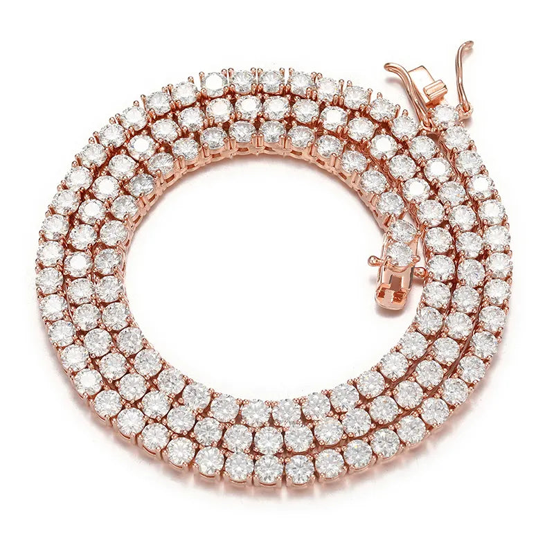 Timeless and sophisticated moissanite tennis necklace perfect for any occasion