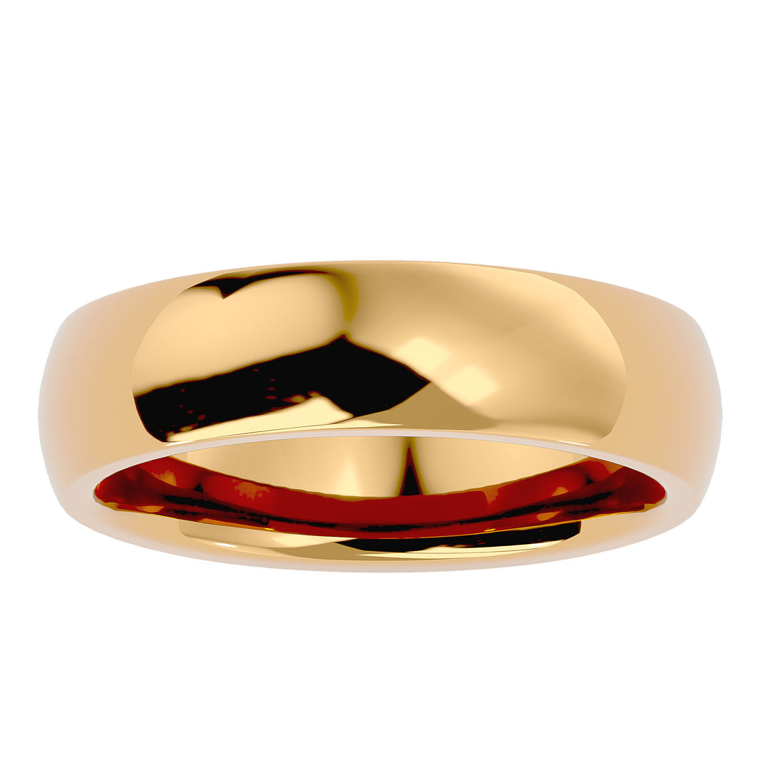 Classic Elegance Comfort-Fit Band in 14K Yellow Gold with Diamond Accents