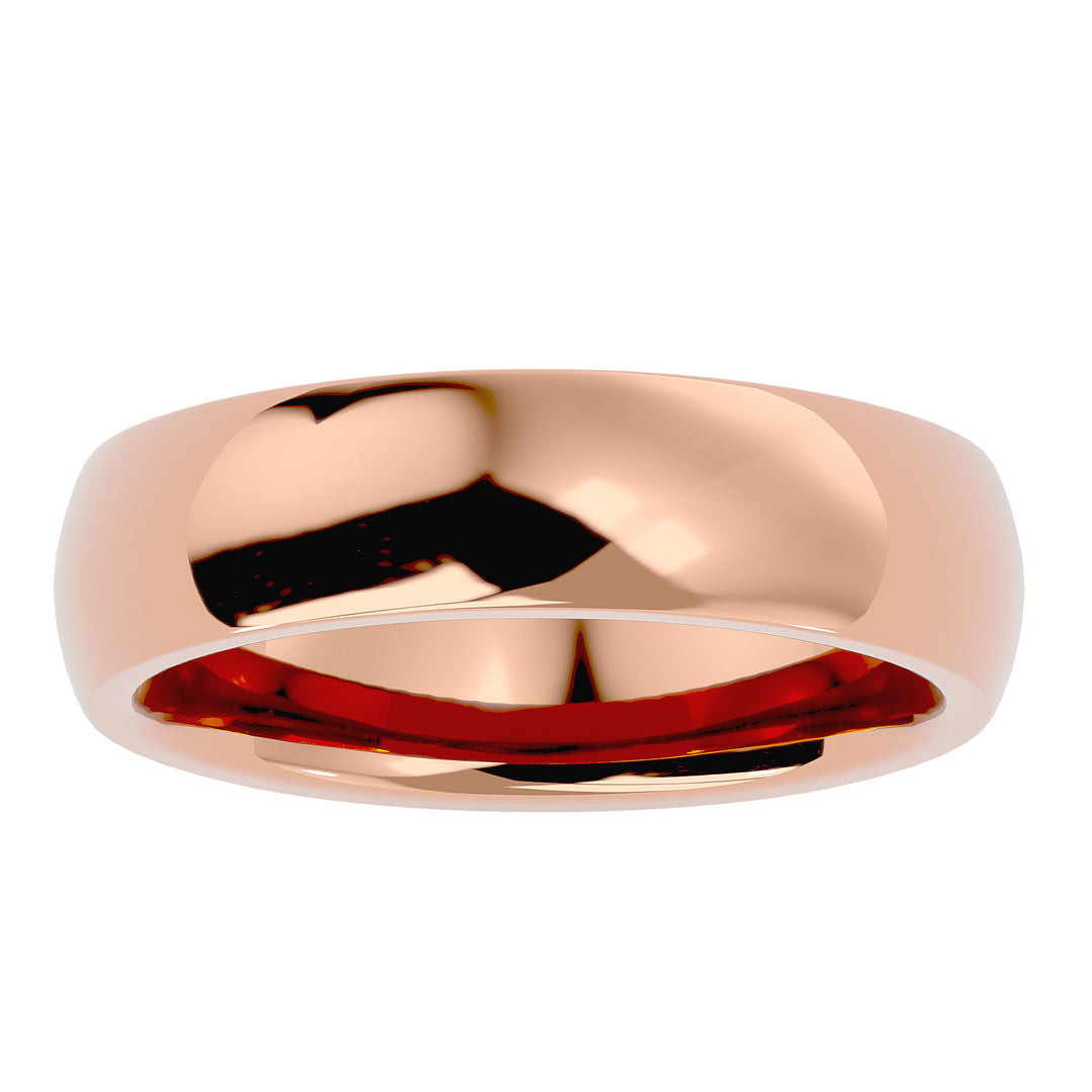 Classic Elegance Comfort-Fit Band in 18k gold with diamond accents