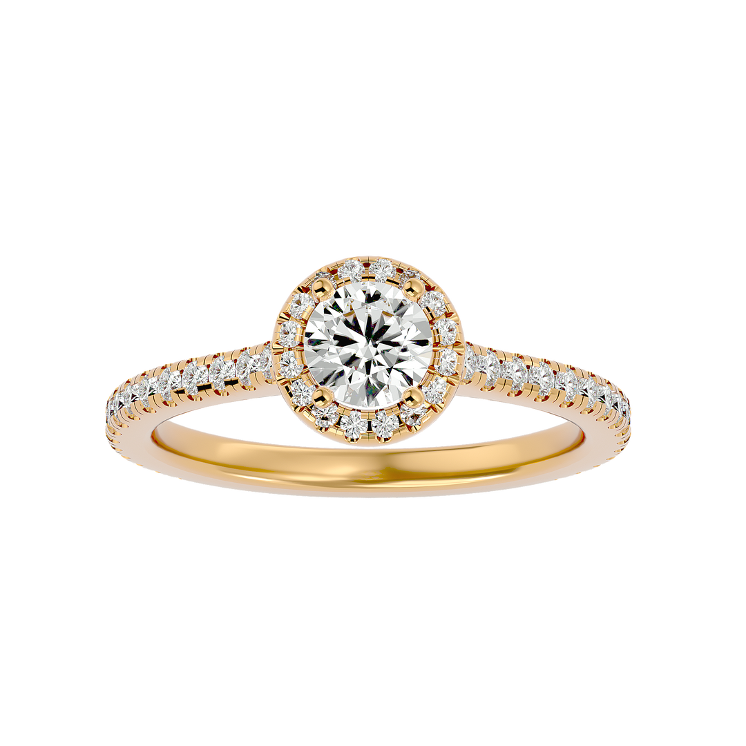 Elegant rose gold Eternal Halo Engagement Ring with sparkling diamonds