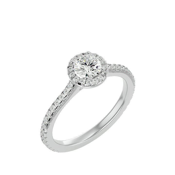 Beautifully Crafted Eternal Halo Engagement Ring with Diamond Accents