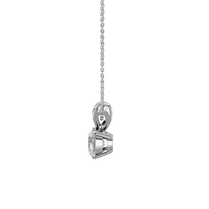  Elegant and timeless single diamond pendant on 18k gold chain