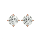Altair Round Stud Earrings - Rose Gold - Ice Dazzle - VVX™ Diamond - Solitaire Earrings