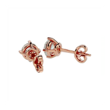 Altair Round Stud Earrings - Rose Gold - Ice Dazzle - VVX™ Diamond - Solitaire Earrings