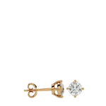 Altair Round Stud Earrings - Yellow Gold - Ice Dazzle - VVX™ Diamond - Solitaire Earrings