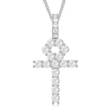 Ankh Cross Moissanite Pendant - Ice Dazzle - UltraLux™ Moissanite - Pendant