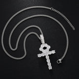 Ankh Cross Moissanite Pendant - Ice Dazzle - UltraLux™ Moissanite - Pendant