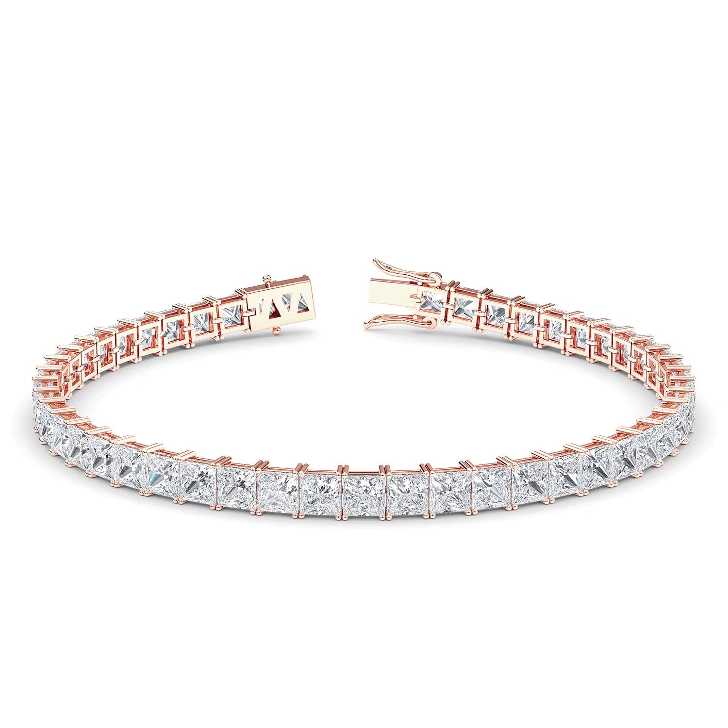 5 Ct Emerald Cut Lab Diamond Tennis Bracelet