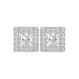 Capella Princess Stud Earrings - White Gold - Ice Dazzle - VVX™ Diamond - Solitaire Earrings