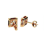 Capella Princess Stud Earrings - Yellow Gold - Ice Dazzle - VVX™ Diamond - Solitaire Earrings