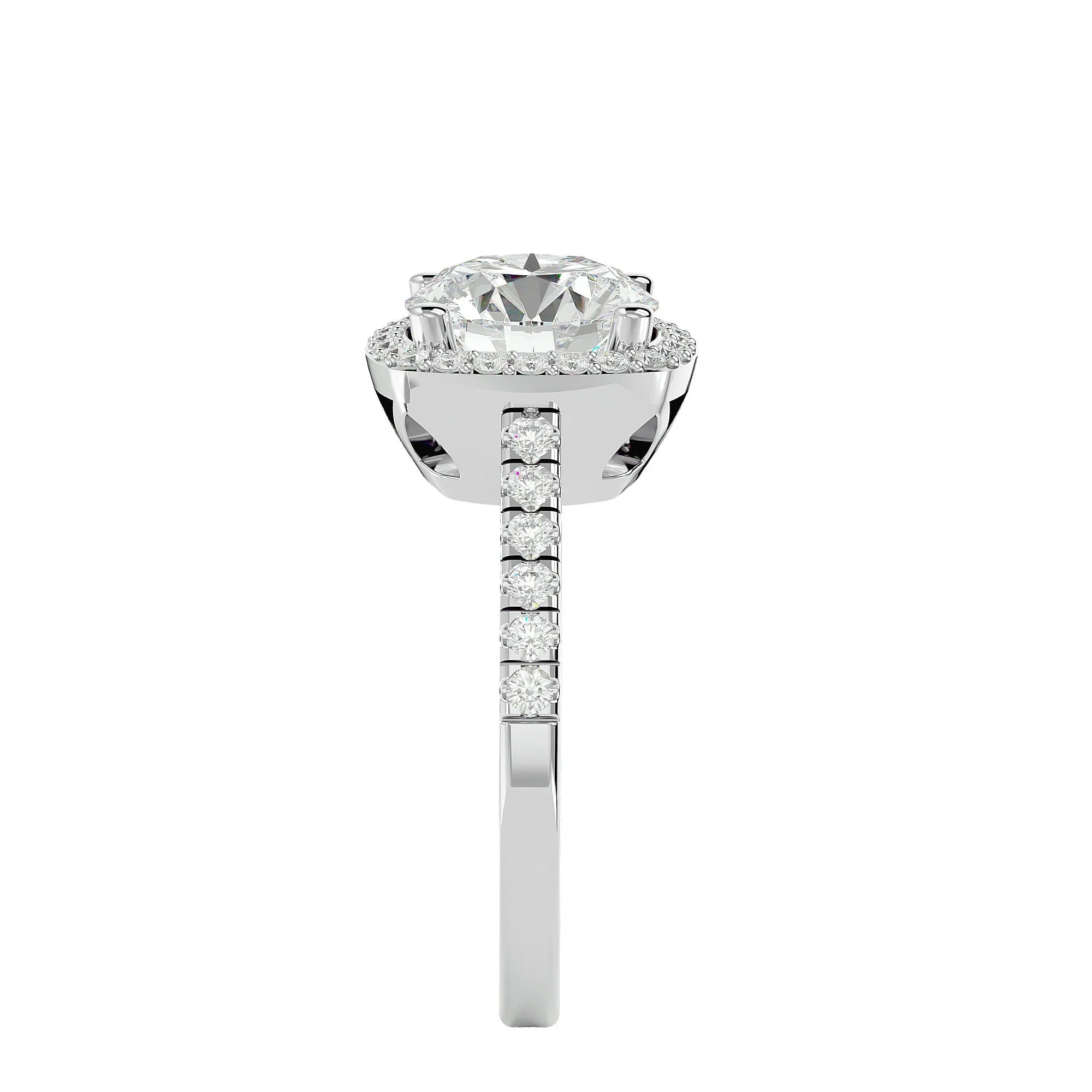 Celestial Engagement Ring - Ice Dazzle - VVX™ Lab Diamond - Engagement Rings #metal_white-gold