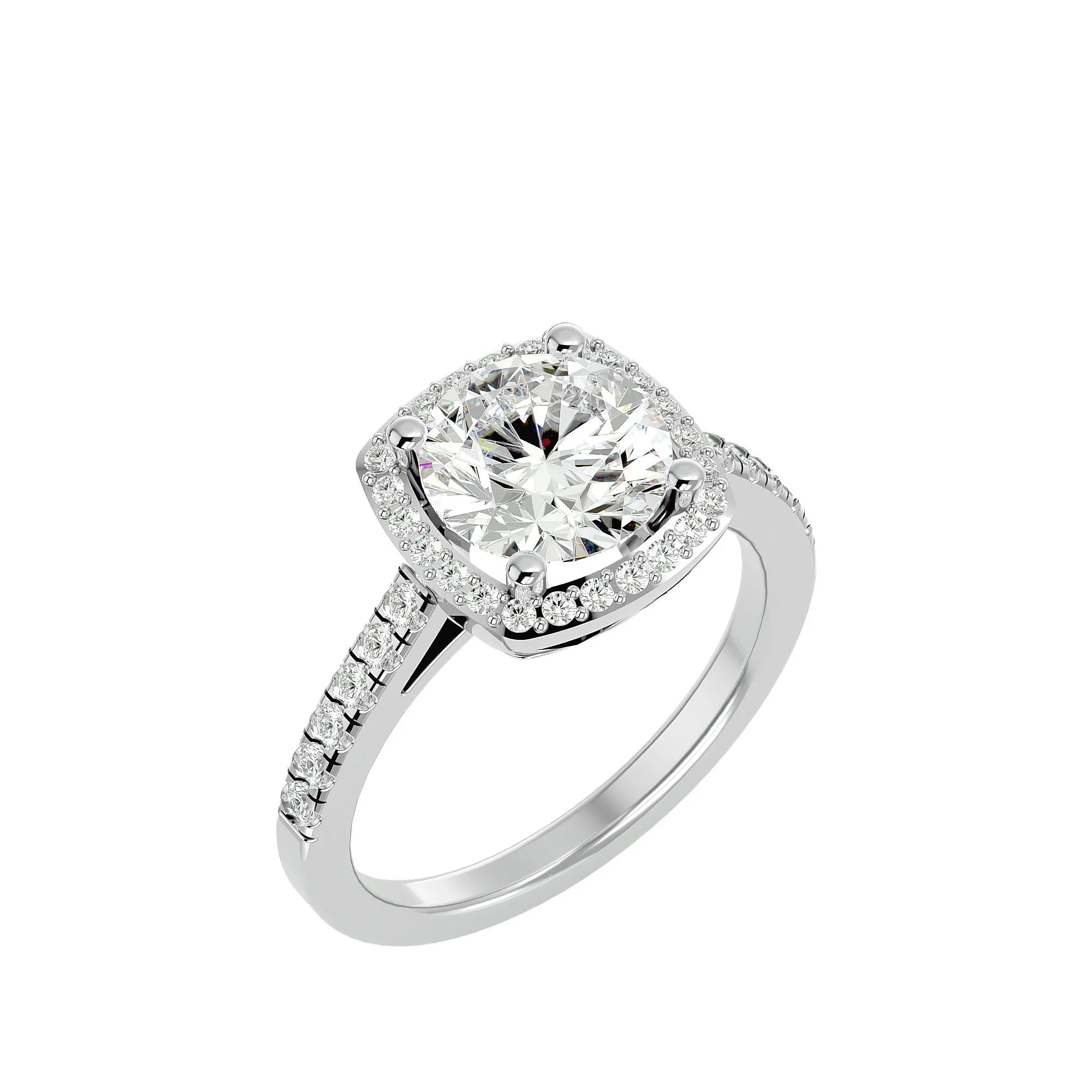 Celestial Engagement Ring - Ice Dazzle - VVX™ Lab Diamond - Engagement Rings #metal_white-gold