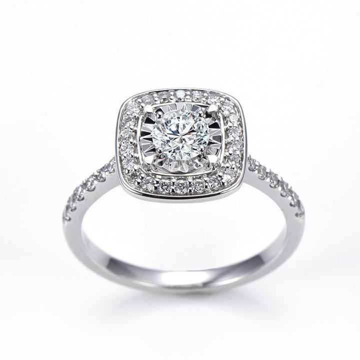 Classic Halo Ring with 1.5 ct Lab Diamond - Ice Dazzle - VVX™ Lab Diamond - Engagement Rings