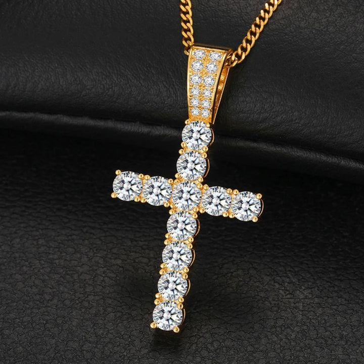 Cross Pendant - 23mm - Ice Dazzle - UltraLux™ Moissanite - Pendant