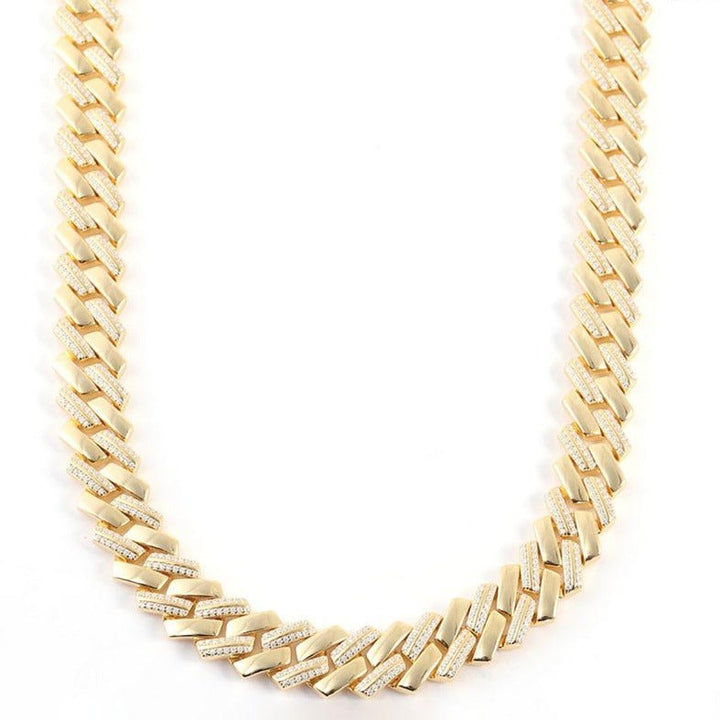 Cuban Accenture Link Necklace - Ice Dazzle - UltraLux™ Moissanite - Cuban Necklace