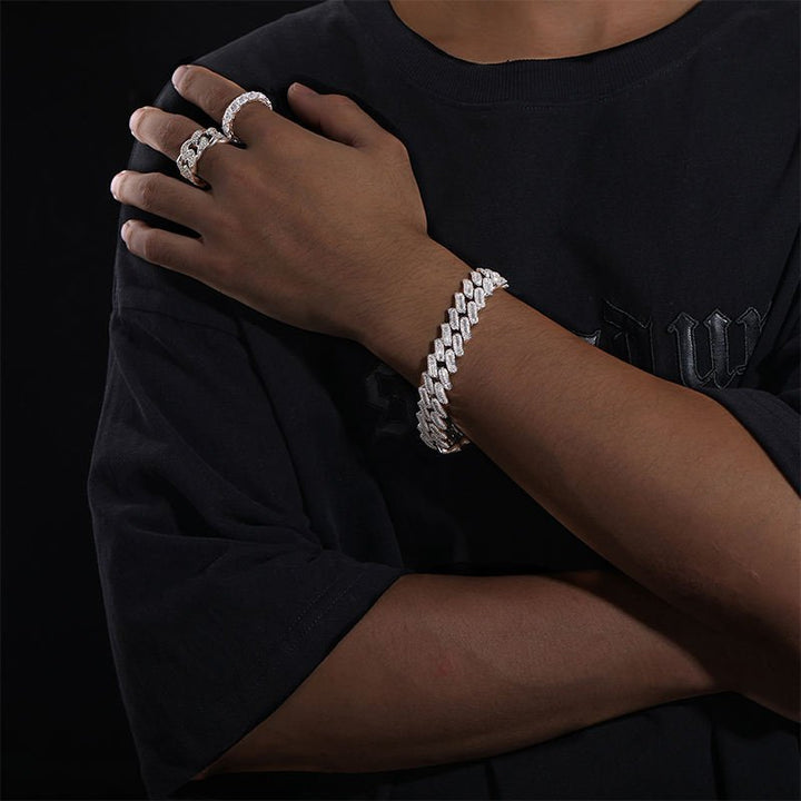 Cuban Baguette Bracelet - Ice Dazzle - UltraLux™ Moissanite - Cuban Bracelet