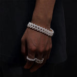 Cuban Baguette Bracelet - Ice Dazzle - UltraLux™ Moissanite - Cuban Bracelet