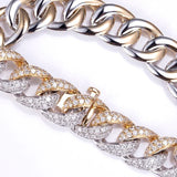 Cuban Duo - Tone Bracelet - Ice Dazzle - VVX™ Lab Diamond - Cuban Bracelet