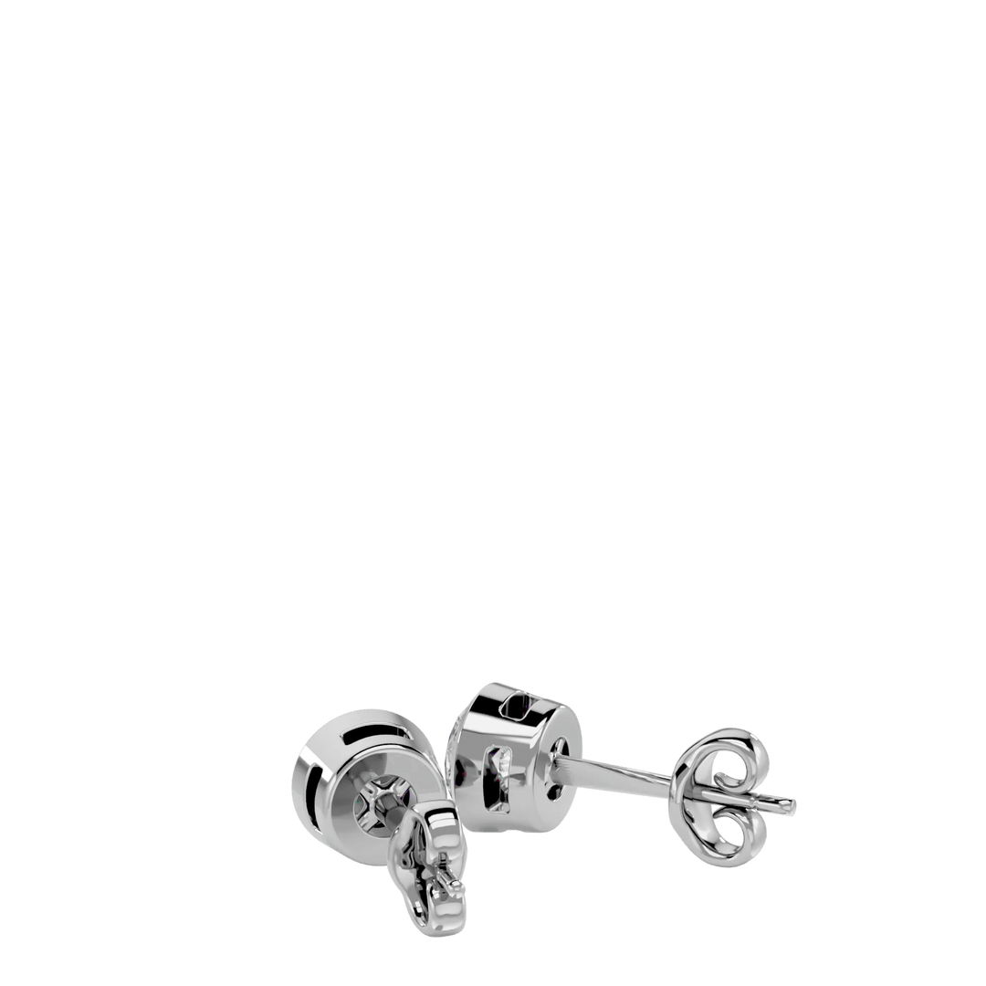 Deneb Round Stud Earrings - White Gold - Ice Dazzle - VVX™ Diamond - Solitaire Earrings