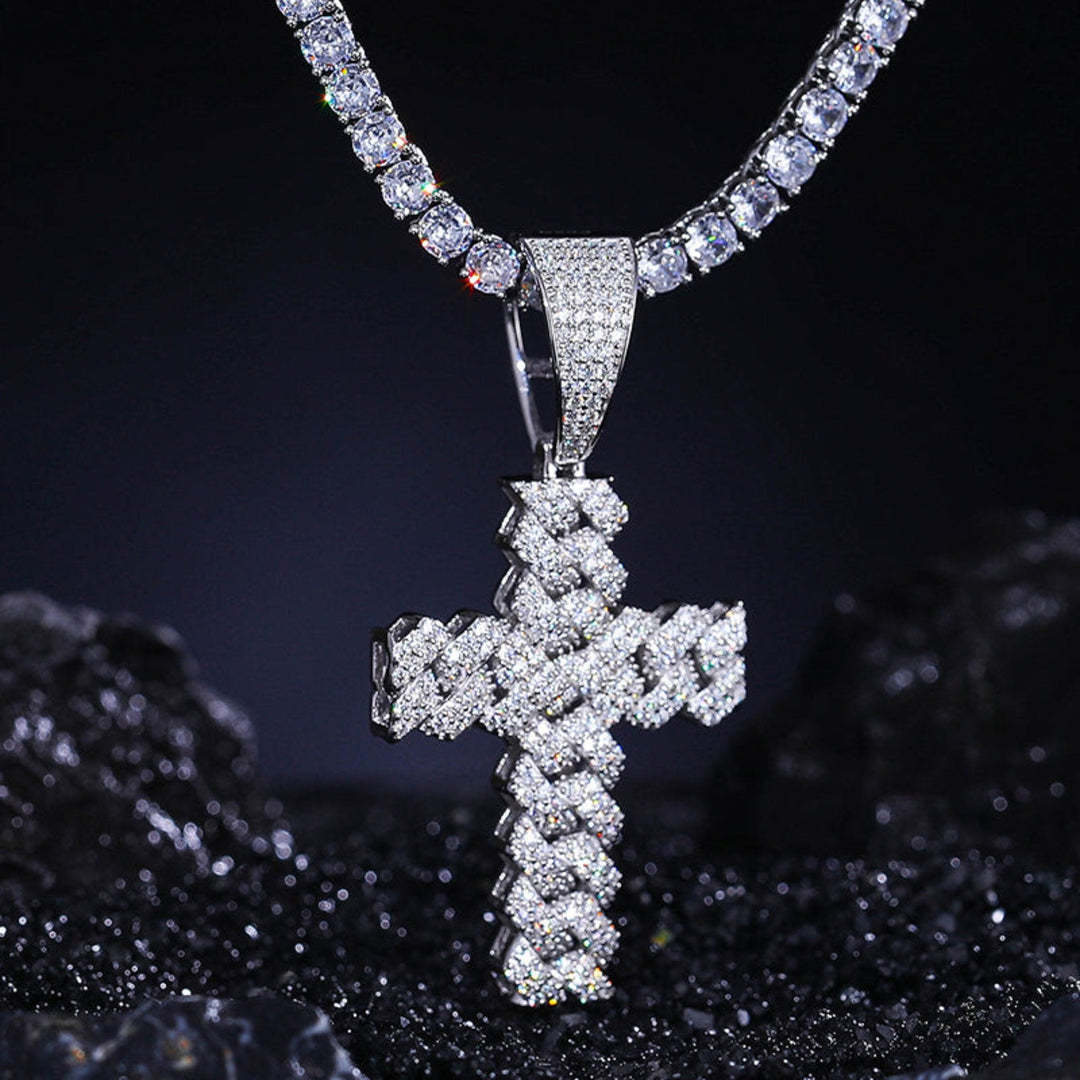 Divine Brilliance Cuban Pendant - Ice Dazzle - UltraLux™ Moissanite - Fashion Pendant