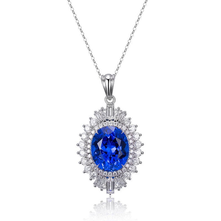 Exquisite Sapphire Pendant - Ice Dazzle - VVX™ Lab Diamond - Fashion Pendant