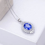 Exquisite Sapphire Pendant - Ice Dazzle - VVX™ Lab Diamond - Fashion Pendant