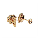 Flora Round Stud Earrings ( 1.87 ct. tw.) - 14K Yellow Gold - Ice Dazzle - VVX™ - Solitaire Earrings