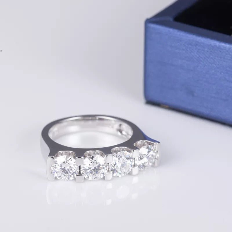 Four Stone Wedding Band - Ice Dazzle - VVX™ Lab Diamond - Wedding Ring