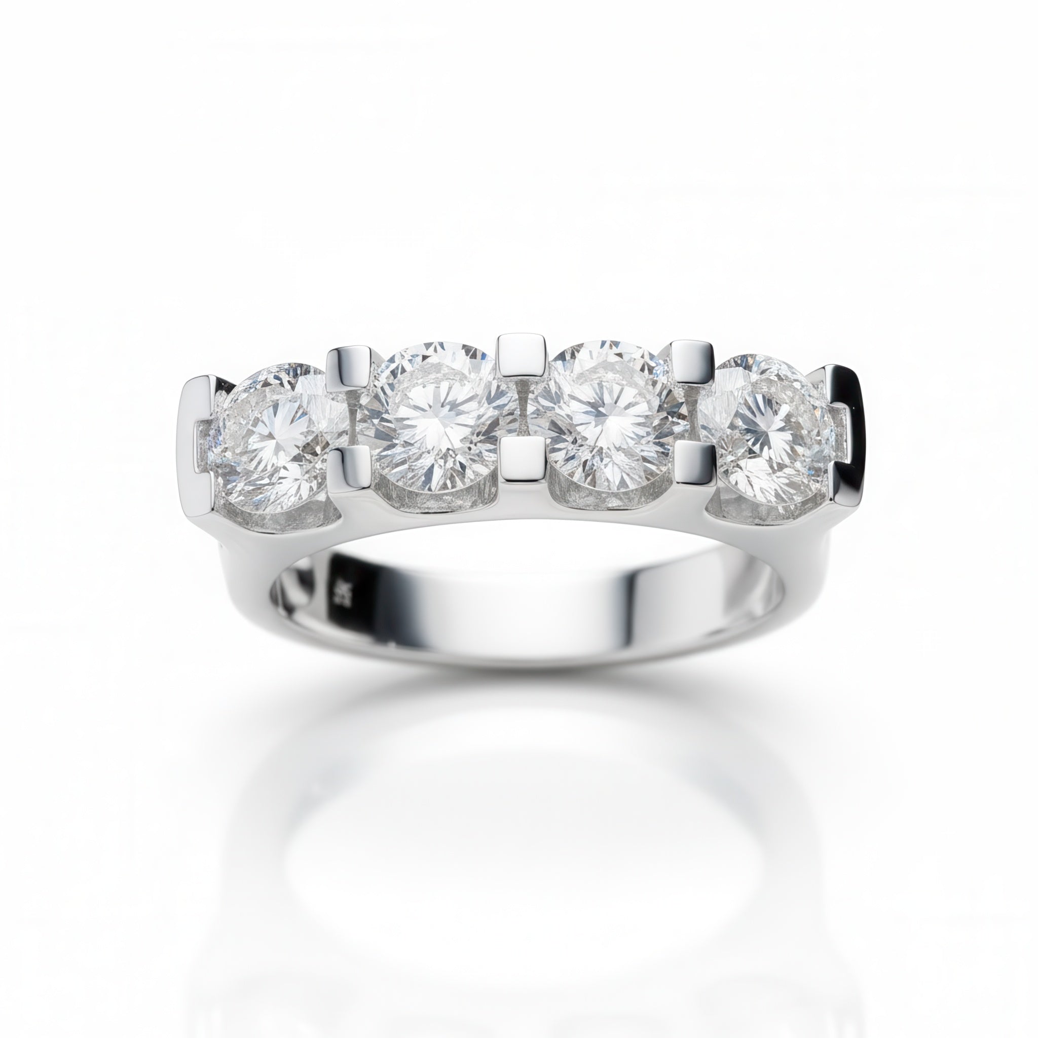 Four Stone Wedding Band - Ice Dazzle - VVX™ Lab Diamond - Wedding Ring