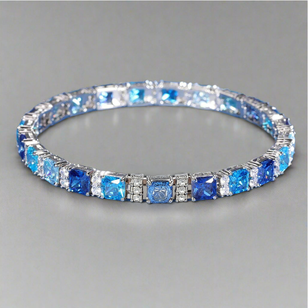 FrostBite™ Blue Moissanite Tennis Bracelet - Elegant and timeless jewelry piece