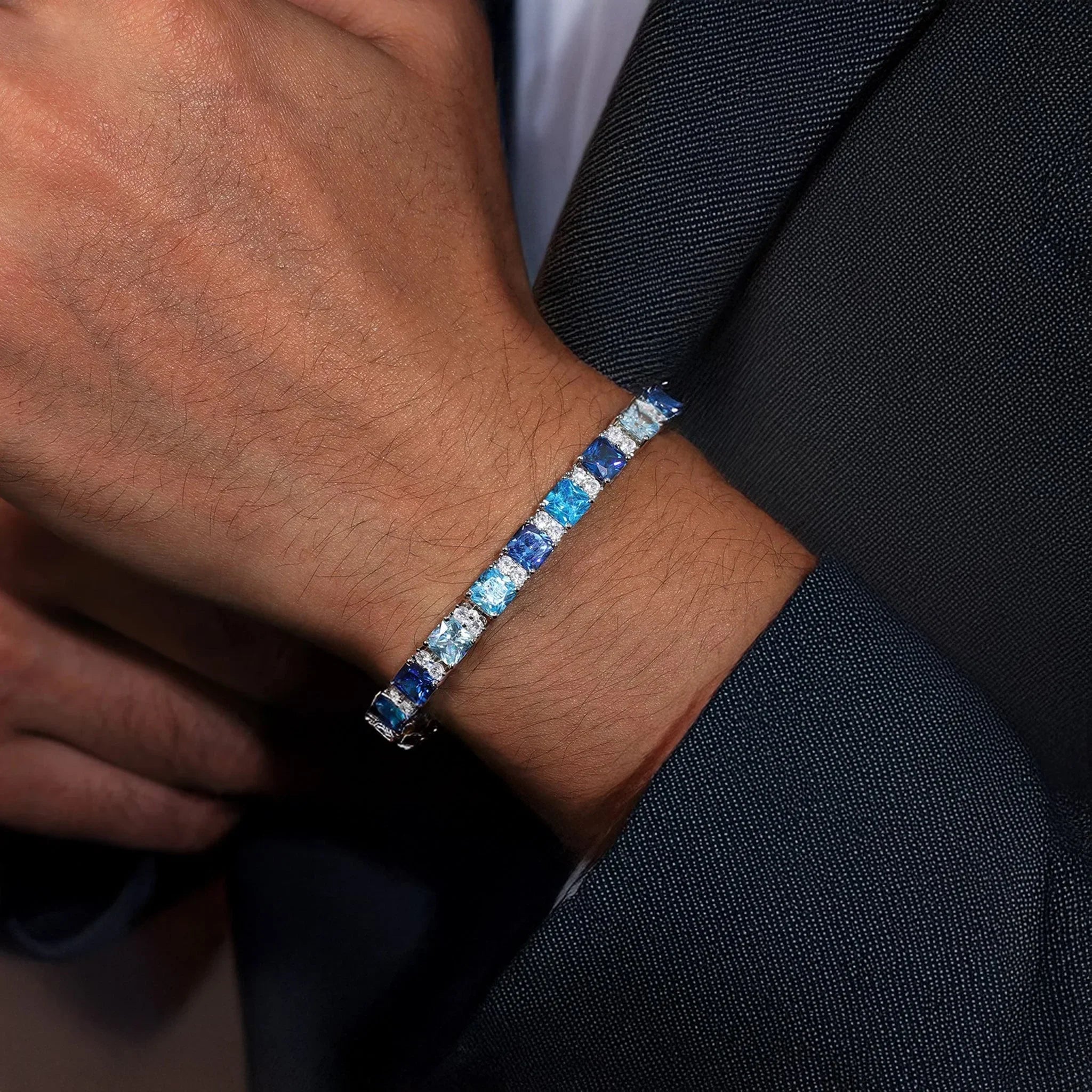 FrostBite™ Blue Moissanite Tennis Bracelet - Ice Dazzle - UltraLux™ Moissanite - Fashion