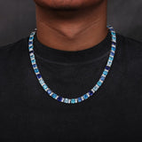 FrostBite™ Blue Moissanite Tennis Necklace - Ice Dazzle - UltraLux™ Moissanite - Fashion Necklace