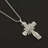 Frostbite™ - Diamond Crucifix Pendant - 10K White Gold - Ice Dazzle