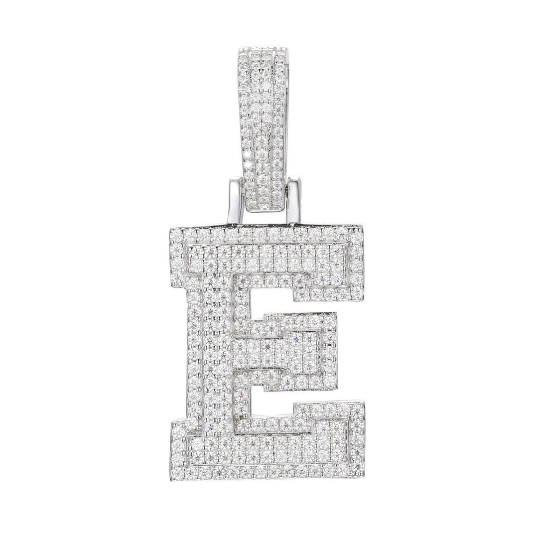 Frostbite™ - Letter 'A-Z' Pendant - Sterling Silver - Ice Dazzle