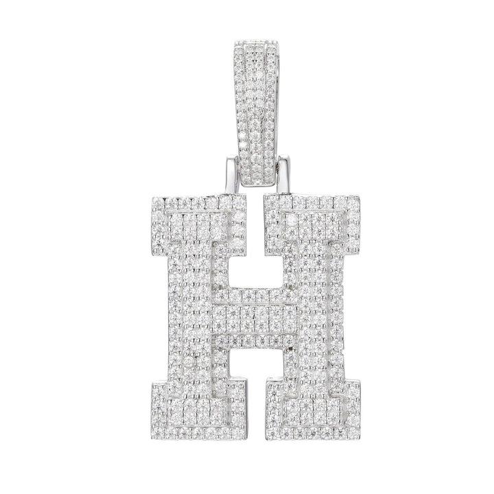 Frostbite™ - Letter 'A-Z' Pendant - Sterling Silver - Ice Dazzle