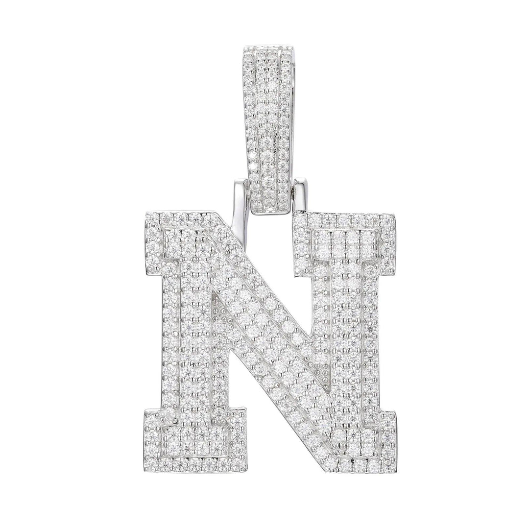 Frostbite™ - Letter 'A-Z' Pendant - Sterling Silver - Ice Dazzle