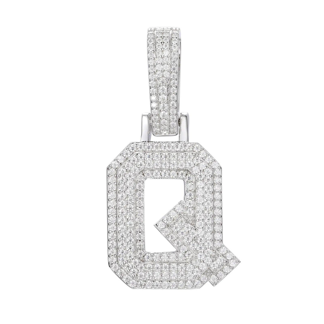 Frostbite™ - Letter 'A-Z' Pendant - Sterling Silver - Ice Dazzle