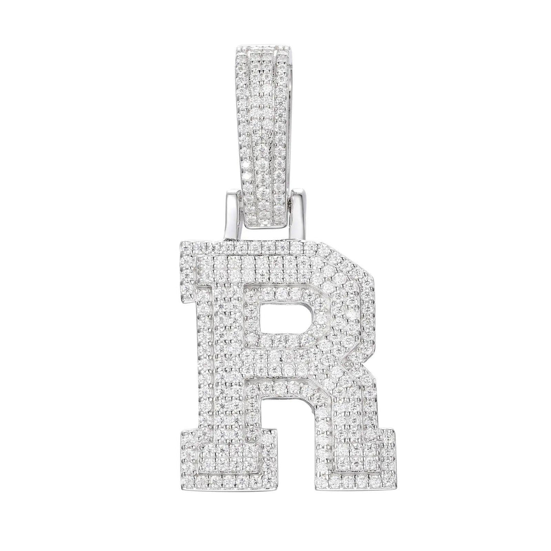 Frostbite™ - Letter 'A-Z' Pendant - Sterling Silver - Ice Dazzle