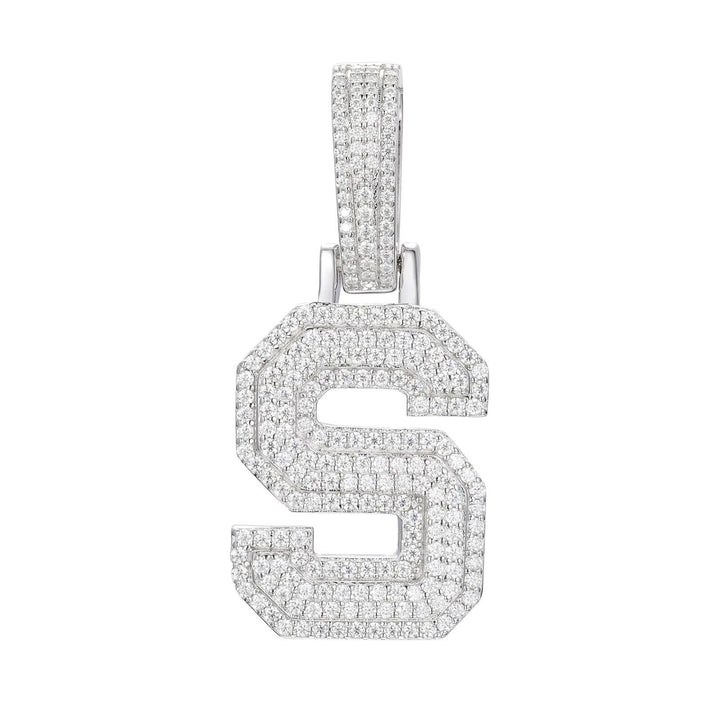 Frostbite™ - Letter 'A-Z' Pendant - Sterling Silver - Ice Dazzle