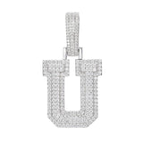 Frostbite™ - Letter 'A-Z' Pendant - Sterling Silver - Ice Dazzle