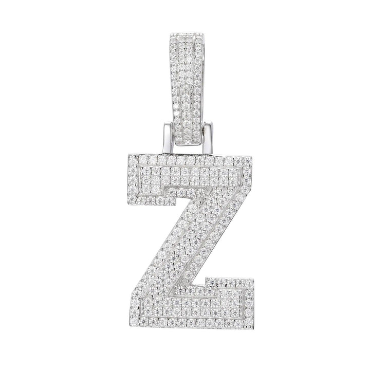 Frostbite™ - Letter 'A-Z' Pendant - Sterling Silver - Ice Dazzle