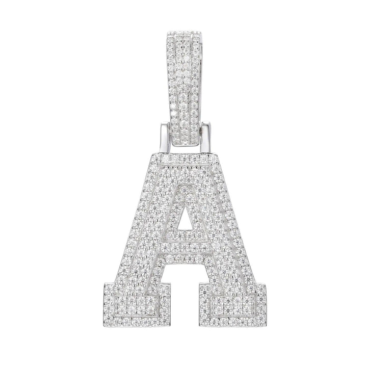 Frostbite™ - Letter 'A-Z' Pendant - Sterling Silver - Ice Dazzle